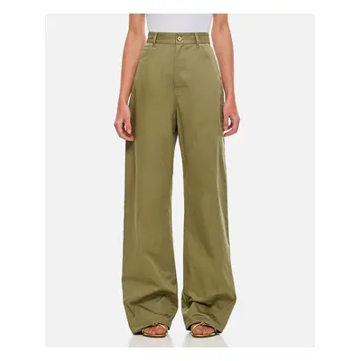 Loewe | Pantaloni A Vita Alta | Verde | Donna