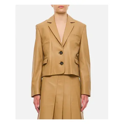 Saks Potts | Matteo Blazer Asimmetrico In Pelle | Beige | Donna