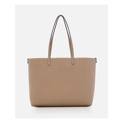 Fendi | Medium Roll Borsa Tote In Pelle | Beige | Donna