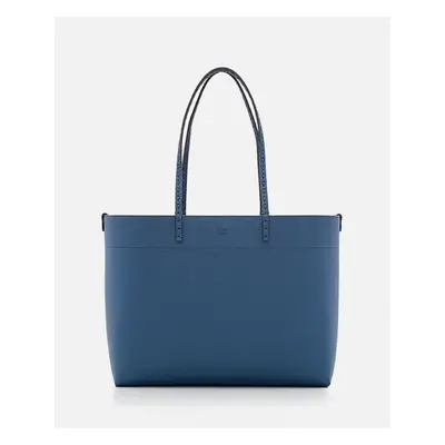 Fendi | Medium Roll Borsa Tote In Pelle | Blu | Donna