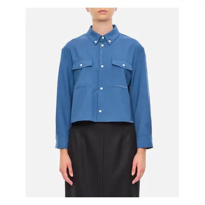 Marni | Camicia Crop In Lana | Azzurro | Donna