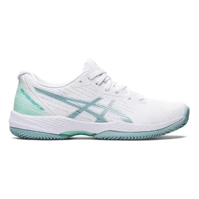 Scarpe Da Donna Asics Solution Swift Ff Clay 1042a198 Bianche E Blu