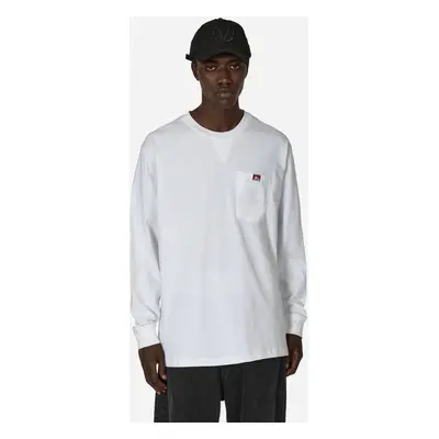 Heavy Duty Classic Label Pocket Longsleeve T-Shirt White