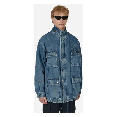 Denim Parka Jacket Blue