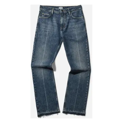 Men s Washed Denim Pants Coated Used Indigo