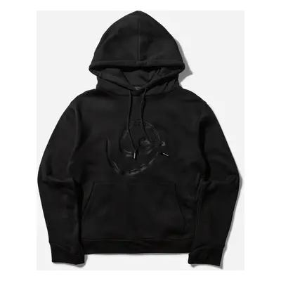 Embroidered Spiral Hoodie Black