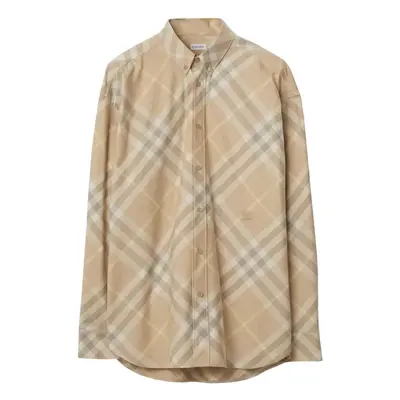 BURBERRY - Camicia In Cotone Con Motivo Check