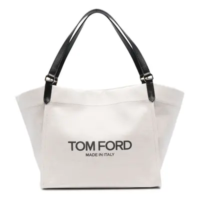 TOM FORD - Borsa Tote Grande In Tela E Pelle