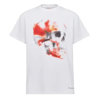 ALEXANDER MCQUEEN - T-shirt In Cotone Organico Con Stampa Skull