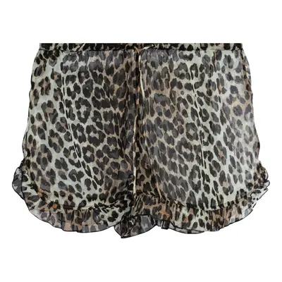 GANNI - Shorts Copri Costume Leopardati