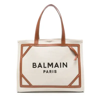 BALMAIN - Borsa Shopping B-army Media In Canvas E Pelle