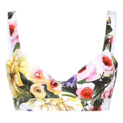 DOLCE & GABBANA - Top In Cotone Stampa Giardino