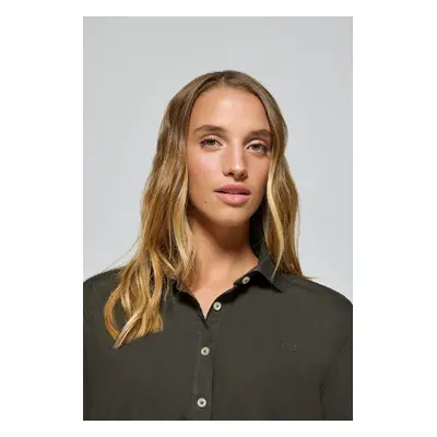 Polo Club - Donna - Camicia Loose Fit Verde Con Logo Polo Club