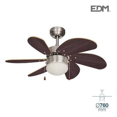 Ventilatore da soffitto modello Aral Wenge/Nichel satinato Potenza: W [E3-33984]