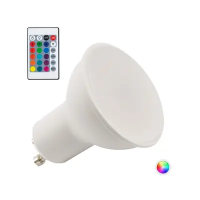 Lampadina LED RGB GU10 da W, telecomando, 40.000 ore [PL187221-GU10]