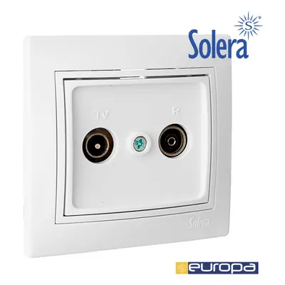 Presa Segnale per Tv e Radio Monoblocco Colore Bianco Serie Europa Solera [E3-42899]