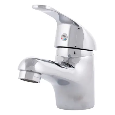 Rubinetto per lavabo Lega di zinco, cromato, acqua calda e fredda, tubi flessibili, beccuccio ba