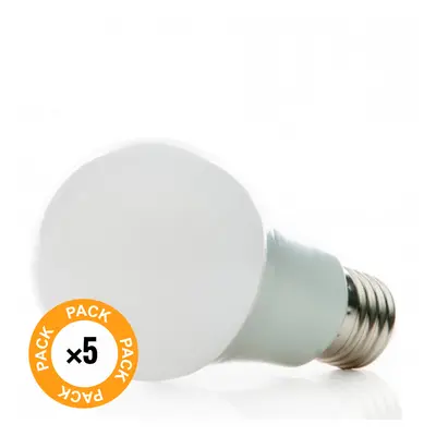 Confezione da Lampadine LED E27 7W 630Lm 6000ºK 40.000H [HO-ED-B3-E27-7W-CW-PK5-AP]