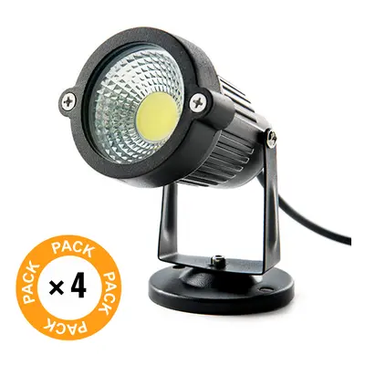 Confezione da Faretti LED da Giardino 5W 450Lm 6000ºK 40.000H [SL-SL-C12-5W-CW-PK4-AP]