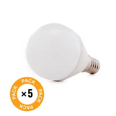 Confezione da Lampadine LED E14 7W 520Lm 6000ºK 40.000H [HO-C37-E14-7W-RC-CW-PK5-AP]