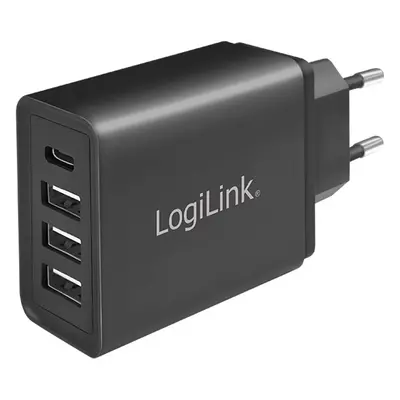 Caricabatterie rapido 27w X4 USB (solo presa a muro) Logilink [E3-51318]