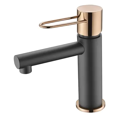 Miscelatore lavabo Milos Black Gold Rose [BDY027-1NOR]