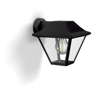 Lampada da parete senza lampadina Philips/Signify \'Alpenglow\' 1xE27 IP44 Nero [PH-871869615815