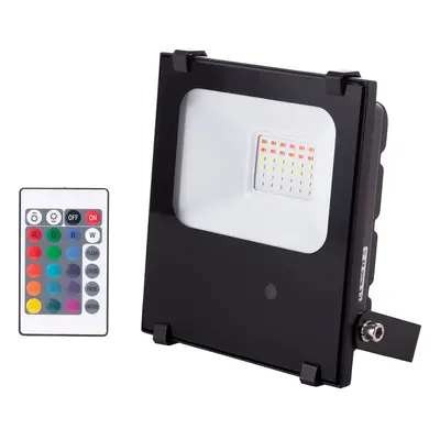 Proiettore LED da W Faretto IP65 RGB Telecomando 40.000 H [1916-NS-HVFL20W-F-RGB]