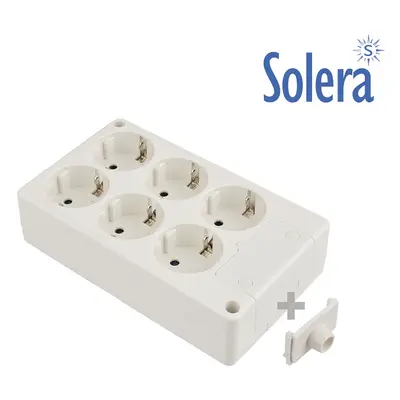 Base bipolare uscite con T/T laterale 16A 250V Solera Colore bianco [E3-41222]