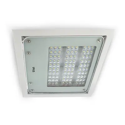 Faretto Proiettore LED 80W 8.000Lm 6000ºK IP65 Incasso Speciale Tettuccio 50.000H [NE-FL-GAS-80W