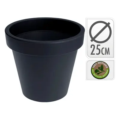 Vaso Iniezione Colore Antracite Ø25X25Cm [E3-74825]