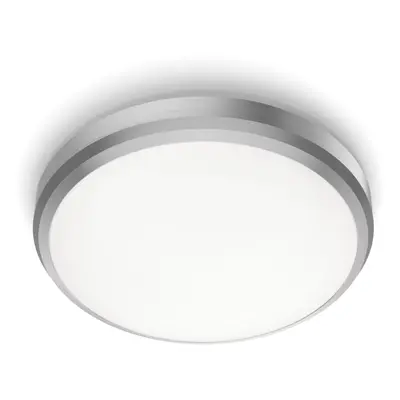 Lampada da Soffitto LED Philips \'Doris\' Circolare 6W 640Lm Placcato Nickel 4000K IP44 [PH-9290