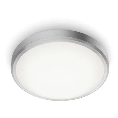 Lampada da Soffitto LED Philips \'Doris\' Circolare 17W 1700Lm Placcato Nickel 4000K IP44 [PH-92