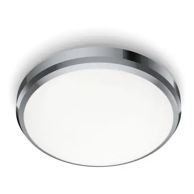 Lampada da Soffitto LED Philips "Doris" Circolare 6W 640Lm Cromato 4000K IP44 [PH-929002514101]