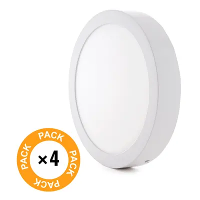 Confezione da plafoniere LED 12W 930Lm 6000ºK Superficie 40.000H [GR-MZMD01-12W-CW-PK4-AP]