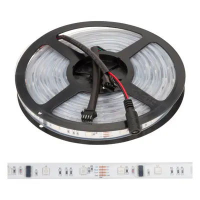 Striscia da LED 36W 4200ºK SMD5050 12VDC Digitale RGB x5M 40.000H [GR-LDT-W30DIGRGB-IP67]-RGB