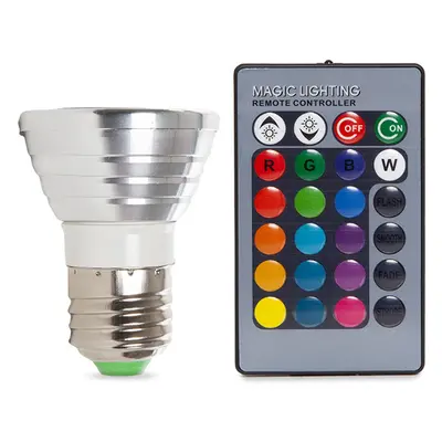 Lampadina LED E27 3W RGB Telecomando 40.000H [PL187220-E27]