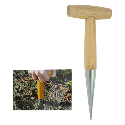 Fioriera da giardino con manico in legno e punta in acciaio zincato 11X28,5 cm Progarden [E3-747