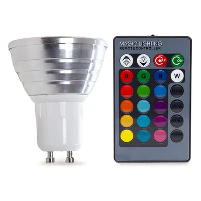 Lampadina LED RGB GU10 3W Telecomando 40.000H [PL187220-GU10]