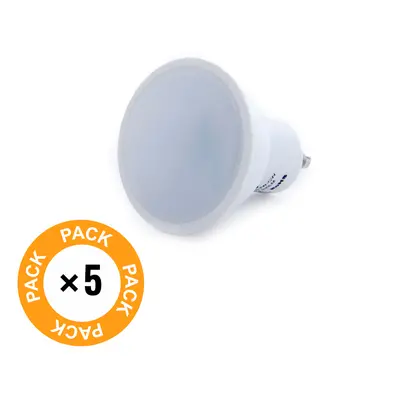 Confezione da Lampadine LED GU10 6W 500Lm 4200ºK 40.000H [HO-GU10-SMD-6W-IC-W-PK5-AP]