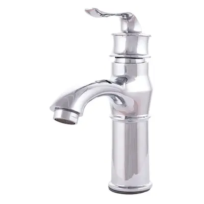 Rubinetto per lavabo in ottone / zinco, cromato, acqua calda e fredda, tubi flessibili, beccucci