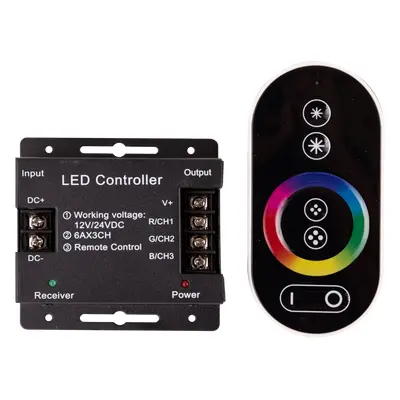 Controllore Rf Striscia RGB Telecomando Circolare 12-24VDC ► 216/432W