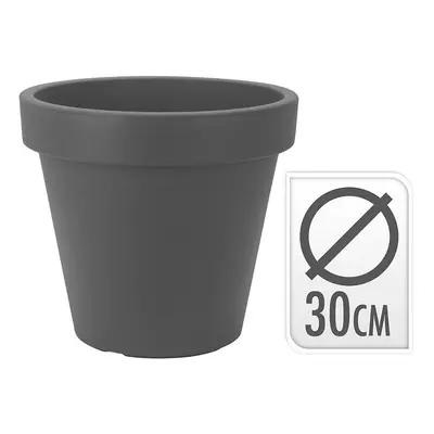 Vaso Iniezione Colore Antracite Ø30X26,5Cm [E3-74871]