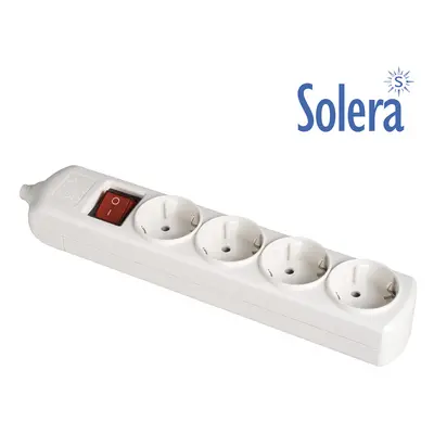 Base bipolare uscite con interruttore luminoso Solera T/T laterale 16A 250V colore bianco [E3-41