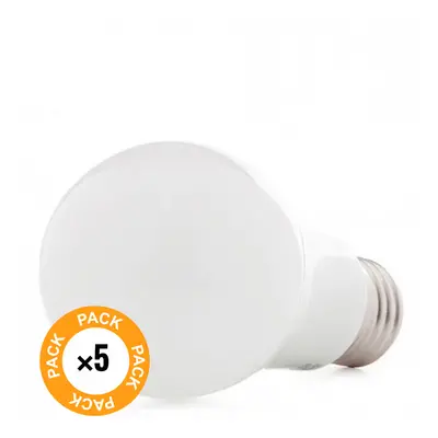 Confezione da lampadine LED E27 5W 450Lm 6000ºK 40.000H [HO-ED-B3-E27-5W-CW-PK5-AP]