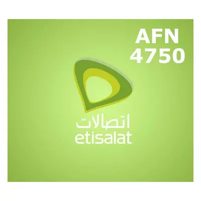 Etisalat 4750 AFN Mobile Top-up AF