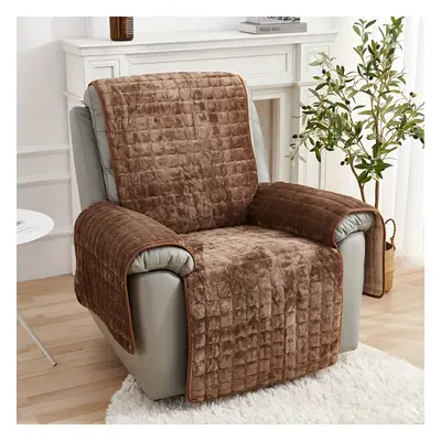 TEMU 1pc Velvet Recliner Chair Cover, Non-slip Recliner Slipcover Sofa Cover, Plush Recliner Cov