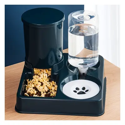 TEMU Automatic Cat Feeder Water Dispenser Set, In Tilted Automatic Pet Food And Water Feeder Gra