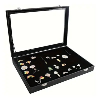 Dustproof Pin Collection Display Case, Large Size Display Frame With Clear Shelf Plate, Ideal Fo