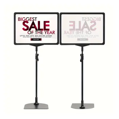 1pc Sign Display Stands, Free Standing Display Sign Holder, Poster Storage Shelf, Adjustable Pos